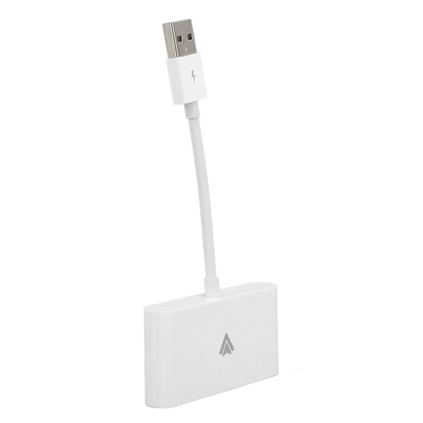 Trådlös biladapter kompakt bärbar USB typ C trådlös kontakt i bil konvertera för Android Auto vit