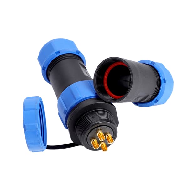 SP21 IP68 4-benet vandtæt plastik flystik stikkabel inline-stik (4-benet)