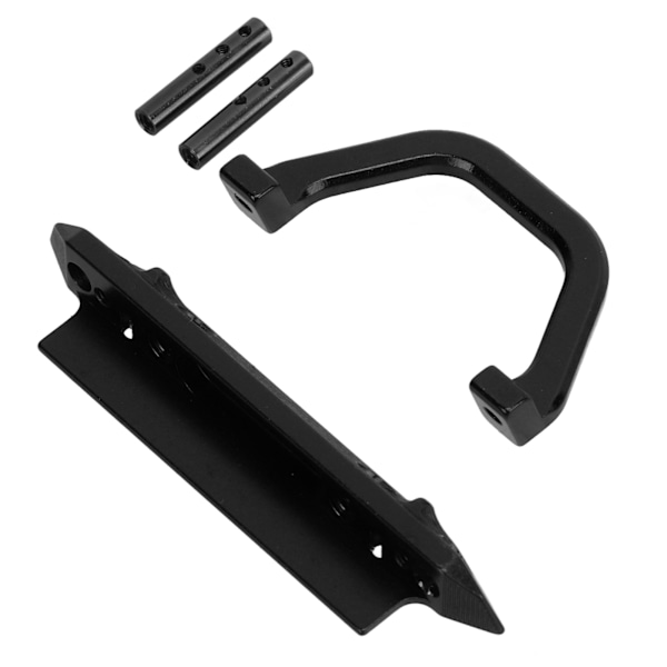 RC Metall Aluminium Frontstoßstange mit LED-Licht Stabile RC-Zubehör für Axial SCX24 1/24 Ferngesteuertes Auto Schwarz BL