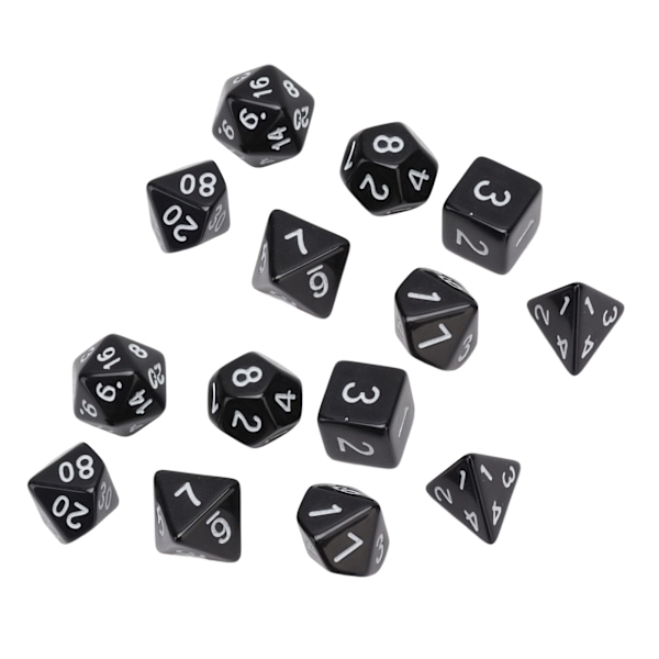 14 PCS Multi Faceted Dice Hvite Tall Digital Dice Bordspill Pedagogisk Terningsett