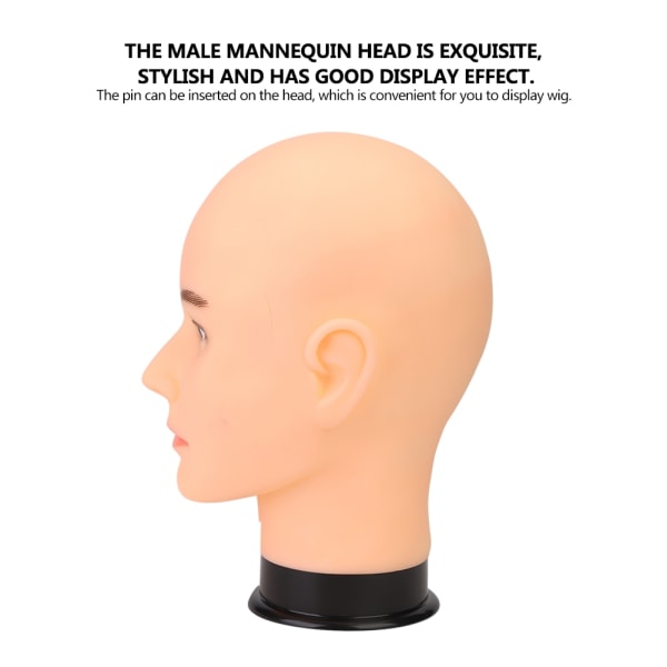 Professionell manlig skyltdocka Head Hat Display Peruk Training Practice Model Head