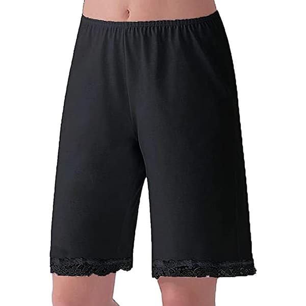 Dameundertøj Pyjamas Shorts Satin Underkjoler Snip-it Culottes Underbukser Bloomers Sort Black XL