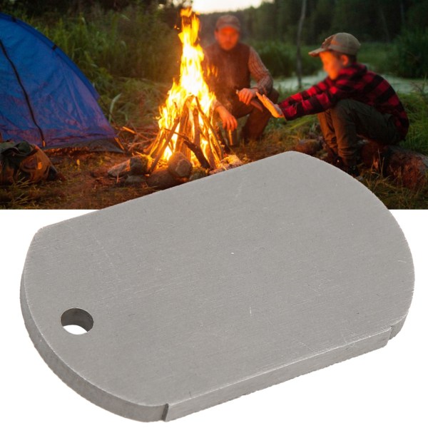 Multifunktionell bärbar tändstål i rostfritt stål, tillbehör för utomhusaktiviteter, 5 x 3 cm