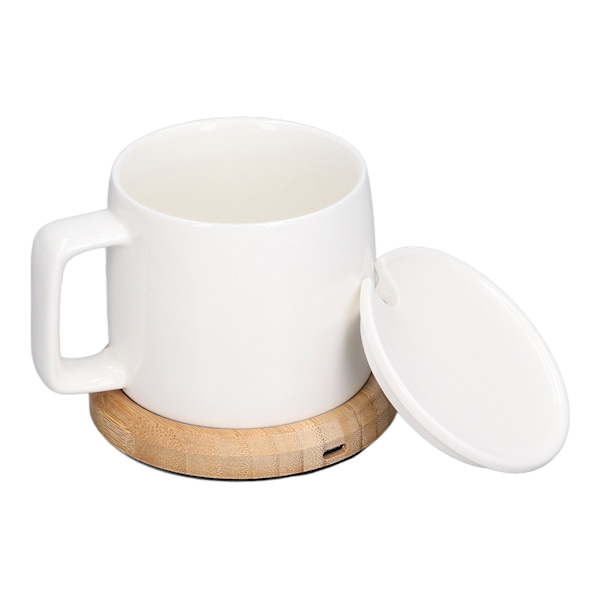 200 ml kaffekopvarmer 55℃ konstant temperatur mælkekopvarmer USB-drevet hvid kopvarmebase