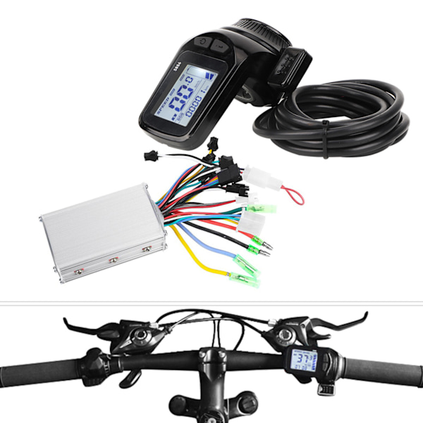 24V 350W børsteløs motorcontroller LCD-skærm Tommelfingergas til el-cykelscooter