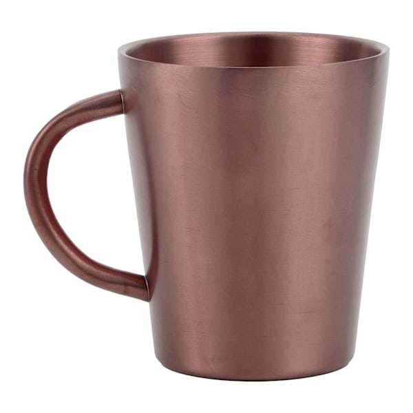 300 ml bærbar krus 304 rustfrit stål dobbeltvægget isoleret kaffekrus med håndtag rose guld