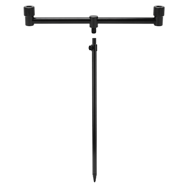 Fiske Spöfäste Aluminiumlegering Flexibel 2 Sektioner Bärbar Fiske Spö Markfäste Fiskeverktyg (25cm Spö 60cm Fäste)