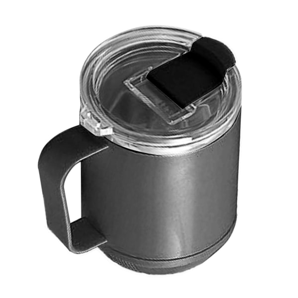 Kaffe Mugg 460ml 304 Rostfritt Stål Liner Läcksäker Elegant Bärbar Mugg för Utomhusaktiviteter Svart