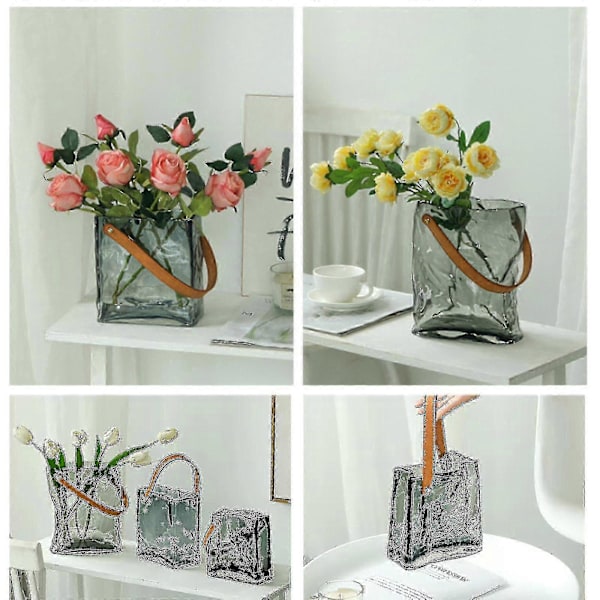 Konstglas Handväska Vas Ins Tote Pri Glas Vas -Ny SZJR