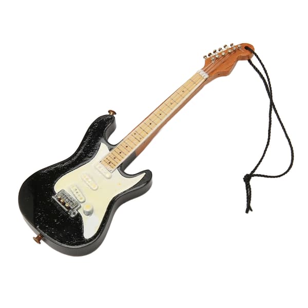 Miniatyrgitarr Modell Simulering Innovativ Trä Elektrisk Gitarr Modell med Hängande Rep för Presenter Dekor 02
