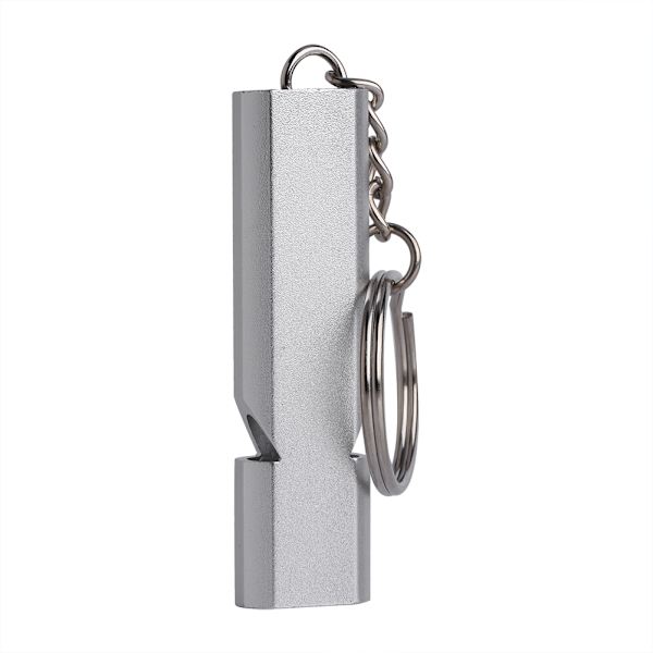 Aluminiumlegering med dubbla hål Livsräddande nödpipa för utomhusbehov (silver)