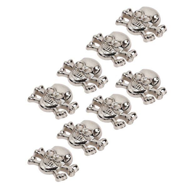 50 set skalle nitar gotisk stil vacker fashionabla DIY nittillbehör för att göra skor bälten silver