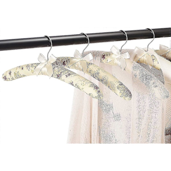 Satin Polstret Sweater Bøjle Dame Tyk Polstret Bøjle$skum Stof Bøjle Nonconvex Fancy Bøjle$rustfrit Stål Krog Bryllupsbøjle Hjemme Stof Flo