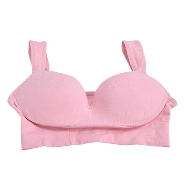 Bekväm stödbehå för kvinnor, hel täckning, trådlös sovbehå, amningsbehå, rosa, XL