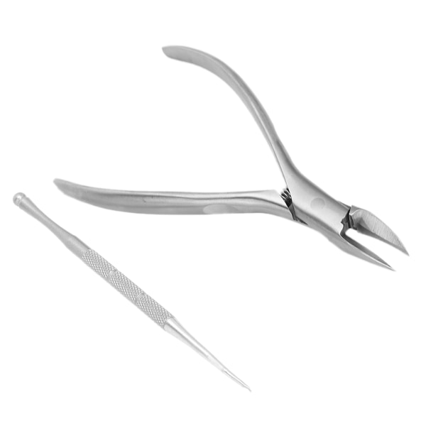 Cuticle Trimmer Nipper Toe Negle Clipper Pedikyrfjerner Verktøy for inngrodde tånegler Sølv