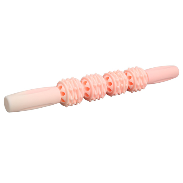 Muscle Roller Stick Håndholdt Trigger Point Body Therapy Roller Stick for å redusere sårhet Rosa