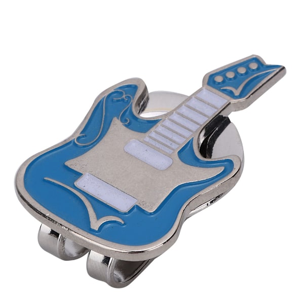 Magnetisk Golfkeps Hatt Skärm Clip Bollmarkör Tillbehör (Blå Gitarr)