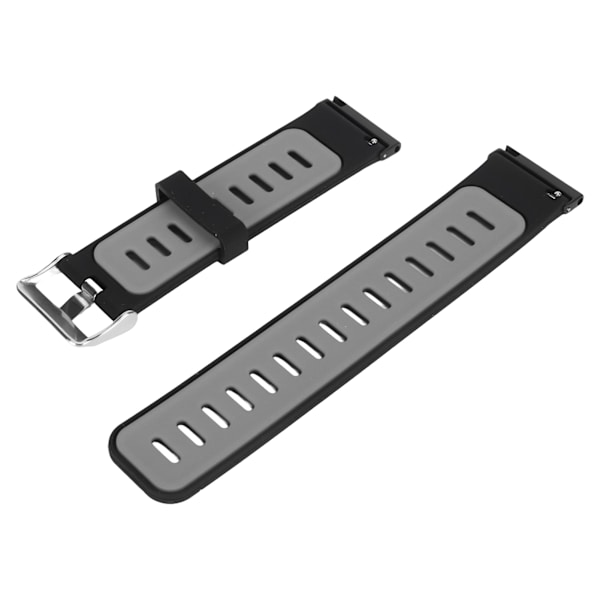 Silikonklokkerem Sports Metal Spenne Hurtigutløser Klokkebånd Klokketilbehør for Spartan Hr Baro Black Grey