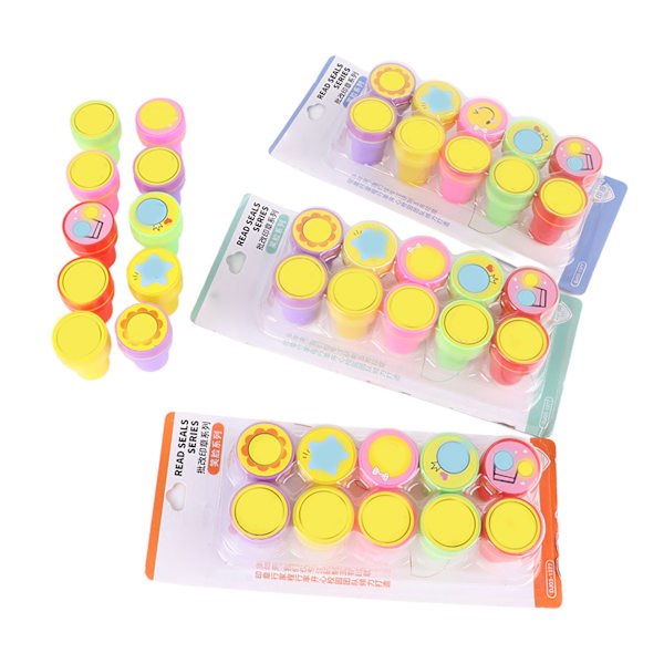 40pcs Teacher Stamp Set Cartoon Cute Lightweight Smile Emoticon Stamps for Kids Praising Encourage