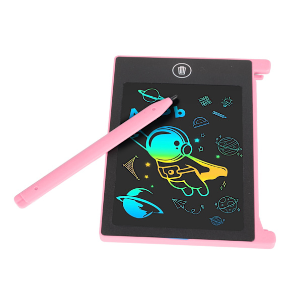 Mini LCD-ritplatta Vattentät 4,4 tum Radera Återanvändbar Elektronisk Ritplatta Doodle Board för 3-6 år Rosa