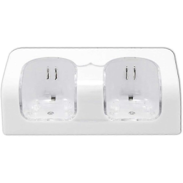Dobbelt Opladestation til Nintendo Wii Remote-kompatibilitet, Wii Opladestation, Nintendo Gamepad Oplader med 2 x 2800 mAh Genopladelige Batterier