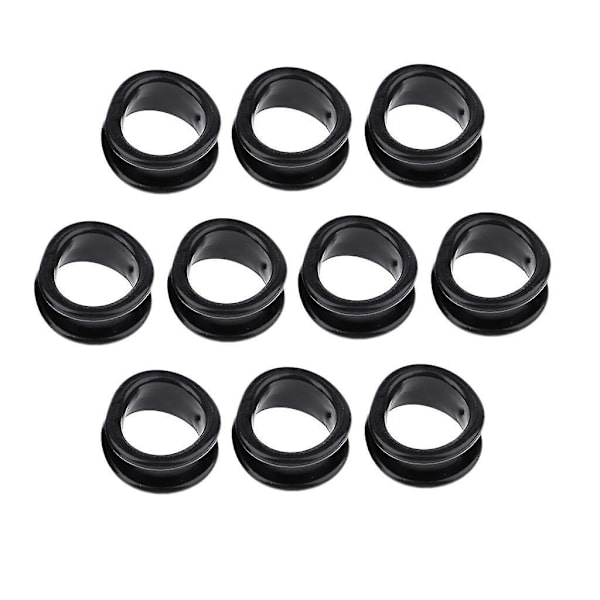 3 x 10 Stycken Mjuka Gummi Saxar Fingerringar Grepp för Salong Frisör Svart