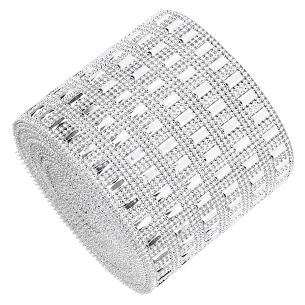 Plastik Imitation Diamanter Hult Mesh Rhinestones Bånd Wrap til Bryllup Dekoration DIY Tøj