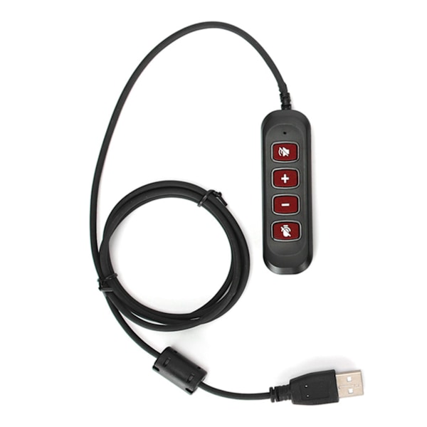 H901 USB-plugg QD-kabeladapter justerbart volum Call Center Headset Adapter for 3,5 mm headsetutstyrRød