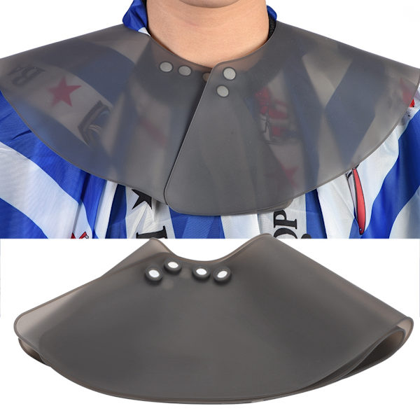 Mjuk salongsfrisyr Axelomslagsmagnet Spänne Design Hårklippning Neck Cape (grå)