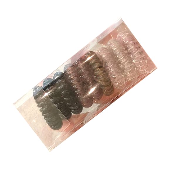 Elastiske Hårelastikker Formet Som Telefonsnor Komfortabel Spiral Hårelastikker til Piger Gradient Sort