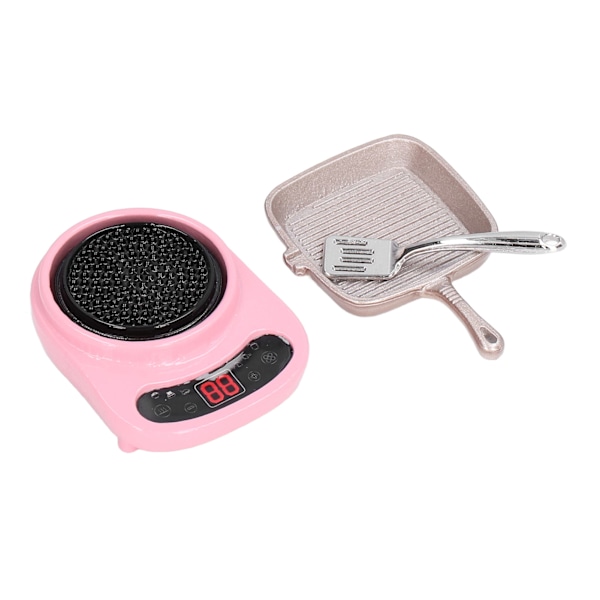 1:12 Nuken talo Keittiötarvikesarja Seos Simulaatio Liesi Kattila Lasta Miniatyyri KeittiötarvikePink