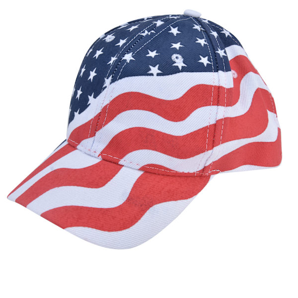 Förälder-barn basebollkeps National flag tryck Justerbar andningsbar solhatt för familjBarnhatt