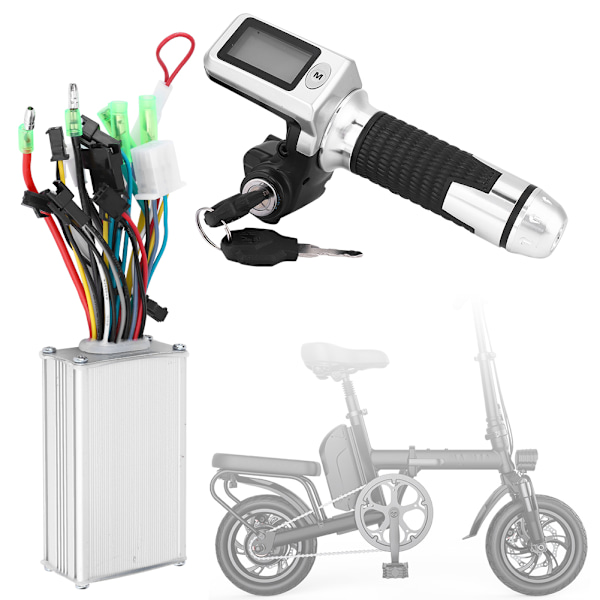 Vanntett LCD-skjermpanel Elektrisk sykkel E-sykkel Scooter Børsteløs kontrollersett (350W36V)