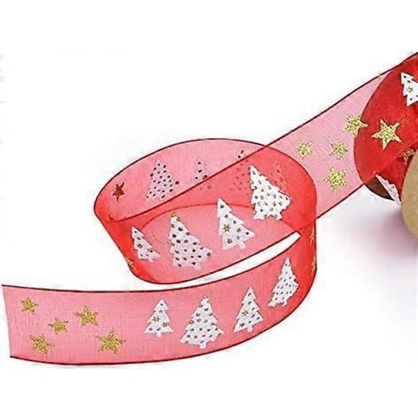Set med 2 Julband Paljetter Design Julelement 2,5 cm x 5 m (Grå, Grön)