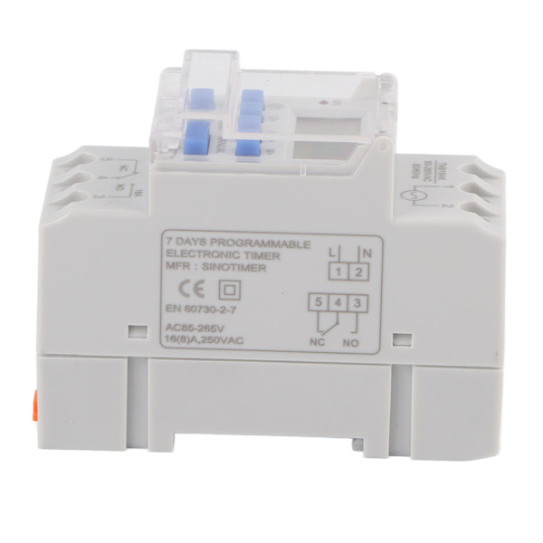 85‑265V AC 16A Veckovis 12/24 timmars Timer Switch LCD På Av Kontroll Programmerbart Tidsrelä