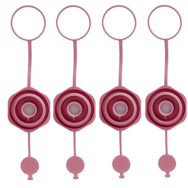 4 st läckagesäkra gallonvattenkannor lockbyte återanvändbara spillfria dricksvattenflasklock för hemmakontor rosa