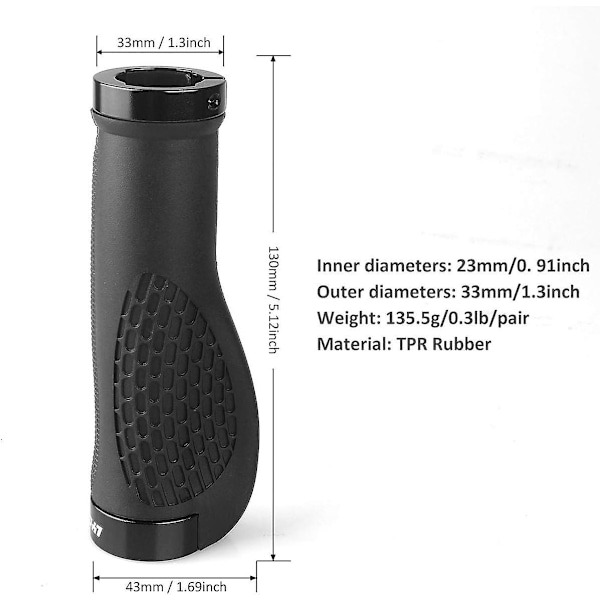 Anti-skli ergonomiske sykkelgrep for MTB, BMX, Mountain, Downhill, Sammenleggbare, Urban sykler og scootere