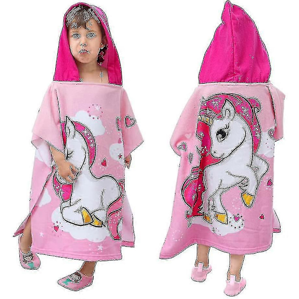Børn Poncho Håndklæder med Hætte - Strand- & Badehåndklæder til Drenge & Piger Dinosaur