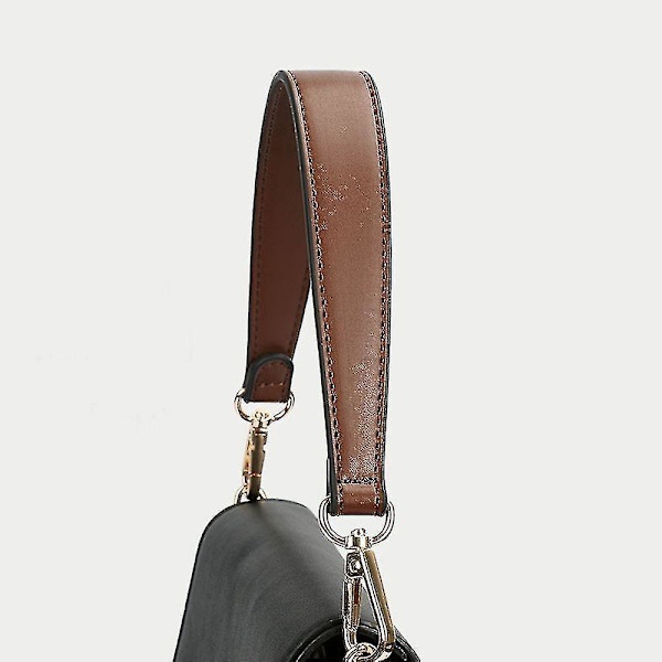 Stilig ekte skinn kort veskestropp for håndvesker 49CM Kaffe
