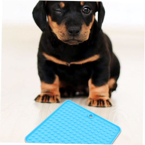 Blue Dog Licking Mat - Kjæledyrmatte med anti-skaldpute og drenering