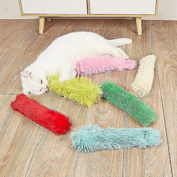 Kattestribe Pude Kattelegetøj Killingelegetøj Med Katteurt Til Kat Tandfrembrud Tygge Zekai Violet Pink Blanding