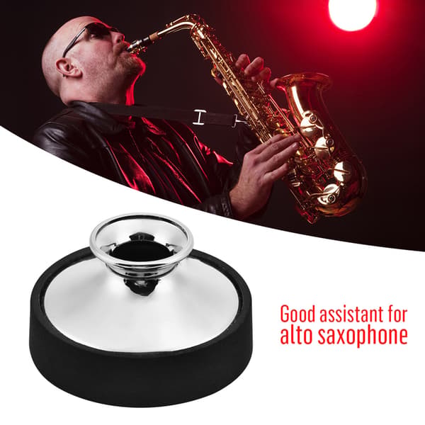 Lättviktig Lade ABS Altsaxofon Dämpare Saxofon Dämpare Tillbehör (Silver)