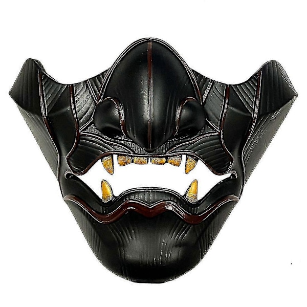 Ghost Maske Fra Tsushima Jin Sakai Cosplay Halv2-ansikt Resin Samurai Kriger Zekai