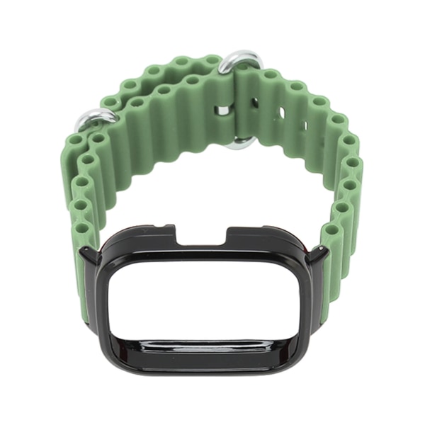 2 i 1 watch Case Silikon Justerbart case för Redmi Watch 3 ljusgrön