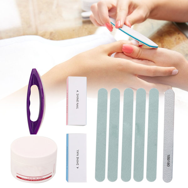 Kantfil Kit Manikyr Pedikyr Poleringsblock Nagelkonst Nagelvård Tillbehör Set 5st/set