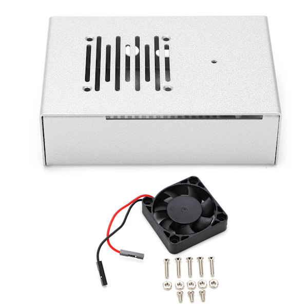 Kjølevifte i aluminiumslegering for Raspberry Pi 4B, sølv
