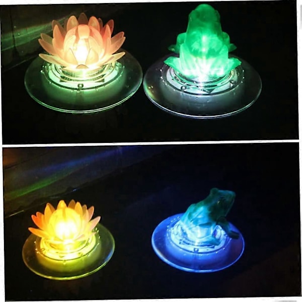 Pool Flydende Lampe Vandtæt Svømmepøl Pish Dam LAMPE FLOTINE FRØ SOLAR LYS TIL PALON Dam Have Dekoration Style2 Solcelle Flydende Lys