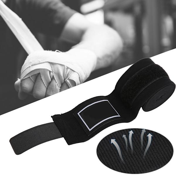 1 par BN elastisk boksefikseringsbælte Sanda Muay Thai håndbind Wrist Bandage Sport beskyttelsesudstyr sort