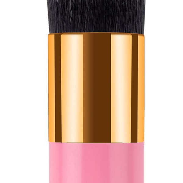 Makeupbørste Bløde børster Sød Stilfuld Bærbar Kosmetikbørste Professionelle Makeupværktøjer Pink Guld