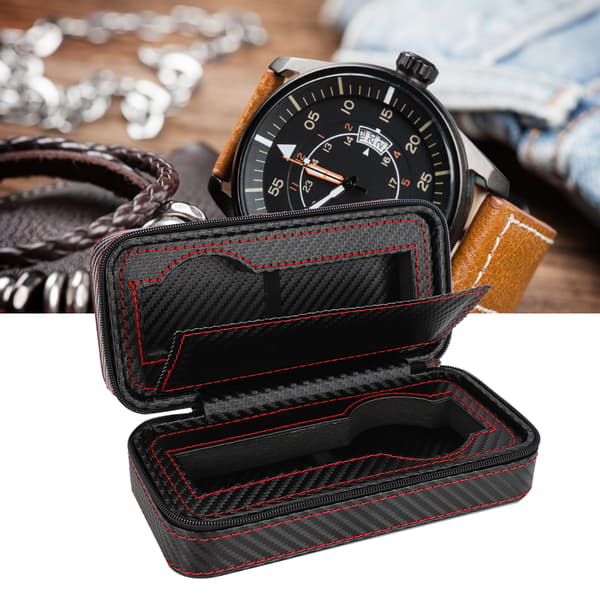 2 rum Urkasse Organizer Armbåndsur Opbevaringsboks Smykke Display Beholder